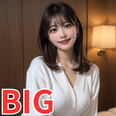 [LINEスタンプ] 【BIG】罵倒＆誘惑＠バスローブ姿美女