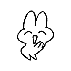 [LINEスタンプ] ニヤニヤうさぴょん