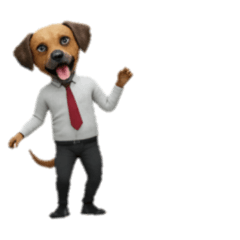[LINEスタンプ] [アレンジ用]サラリーマン犬太郎