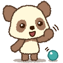 [LINEスタンプ] チョコモコパンダくん♡1♡毎日使える汎用の画像（メイン）