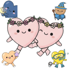 [LINEスタンプ] ゆめかわいいハートたち カラフル