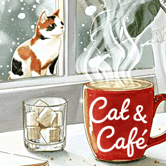 [LINEスタンプ] 猫とカフェと日常---Cat and Café---