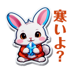 [LINEスタンプ] カラフルうさぎの日常