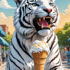 [LINEスタンプ] ホワイトタイガーの新日常12