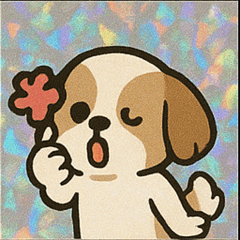 [LINEスタンプ] ホロきらシーズーのもふもふ日記@SFW