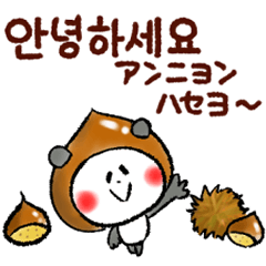 [LINEスタンプ] 秋の韓国語