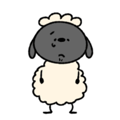 [LINEスタンプ] ネガティブなへんてこなひつじ
