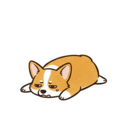 [LINEスタンプ] しょぼくれコーギー