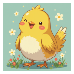 [LINEスタンプ] ぽっちゃりいした小鳥