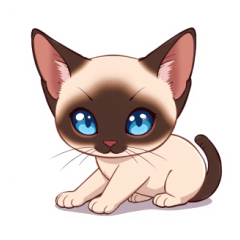 [LINEスタンプ] ペットの可愛いシャムネコ