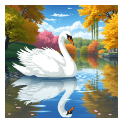 [LINEスタンプ] 美しい湖の白鳥
