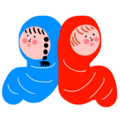 [LINEスタンプ] 寝袋ガールズ