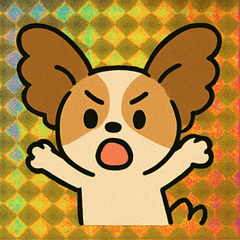 [LINEスタンプ] ホロきらパピヨンのぴょんぴょん便@SFW