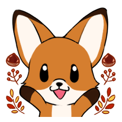 [LINEスタンプ] キツネちゃん時々白キツネくん【秋】