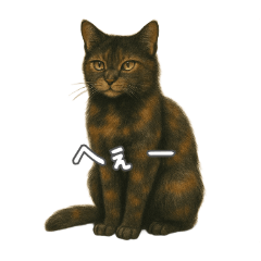 [LINEスタンプ] サビ柄のねこちゃん(言葉付き) fetchpriority=high