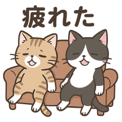 [LINEスタンプ] ネガティブねこ2匹スタンプ