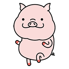 [LINEスタンプ] かわいい ブタさん