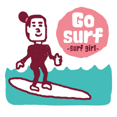 [LINEスタンプ] GO SURF -surf girl-