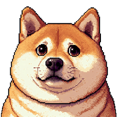 [LINEスタンプ] 控え目表現な太っちょ柴犬