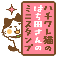 [LINEスタンプ] ハチワレ猫のはち田さんのミニスタンプ