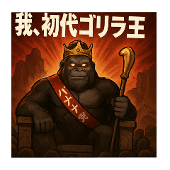[LINEスタンプ] ゴリラ政治家バナナ党/選挙演説狂気の公約