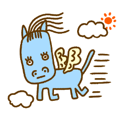 [LINEスタンプ] 画伯チックなペガサス