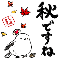 [LINEスタンプ] 秋を感じるシマエナガ