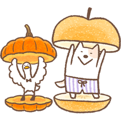 [LINEスタンプ] ぱんつ犬 ぴんちょす！〈秋編〉