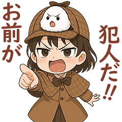 [LINEスタンプ] 女の子と小鳥 可愛らしい探偵