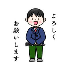 [LINEスタンプ] 吹奏楽部2‼︎クラリネット奏者の男の子