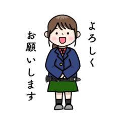 [LINEスタンプ] 吹奏楽部2‼︎クラリネット奏者の女の子
