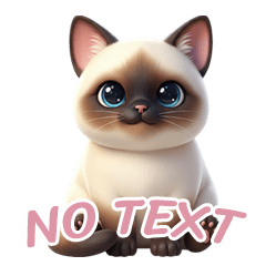 [LINEスタンプ] 【文字なし】 シャム猫スタンプ