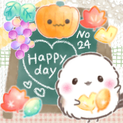 [LINEスタンプ] 秋❤️ふわもちシマエナガNo24❤️ハロウィン