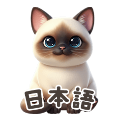 [LINEスタンプ] 【日本語】 シャム猫スタンプ 1