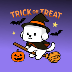 [LINEスタンプ] 秋の四角いビションフリーゼ