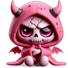 [LINEスタンプ] ピンクの死神が笑いながら連れて行く
