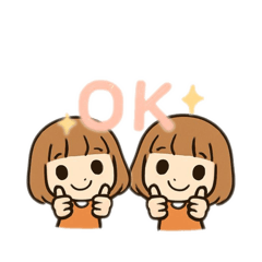 [LINEスタンプ] まるこ女の子の日常シンプル