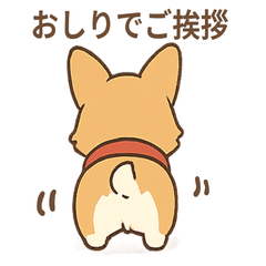 [LINEスタンプ] 赤いスカーフのコーギー