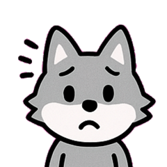 [LINEスタンプ] オオカミのぼっち遠吠え便@SFW