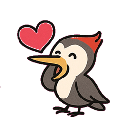 [LINEスタンプ] 無言キツツキのコンコン便@SFW