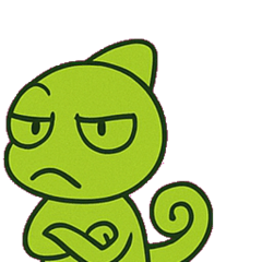 [LINEスタンプ] カメレオンのきまぐれ変色便@SFW