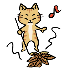 [LINEスタンプ] 茶トラ猫の秋に使える日常スタンプ 7
