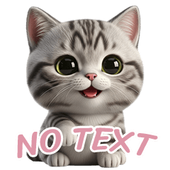 [LINEスタンプ] 【文字なし】 アメリカンショートヘア