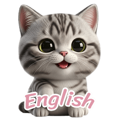 [LINEスタンプ] 【英語】 アメリカンショートヘア 2