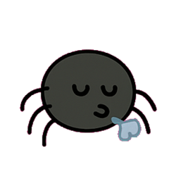 [LINEスタンプ] 無言クモのジト目観察便@SFW