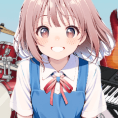 [LINEスタンプ] 軽音部♡ガールズ＆バンド♡