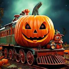 [LINEスタンプ] ハロウィンカボチャ列車