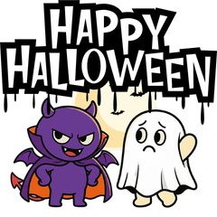 [LINEスタンプ] プランキーとマロのハロウィンナイト