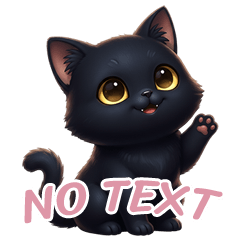 [LINEスタンプ] 【文字なし】 黒猫 スタンプ