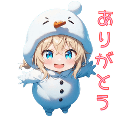 [LINEスタンプ] 【日常使い】にっこり雪だるまちゃん☃️